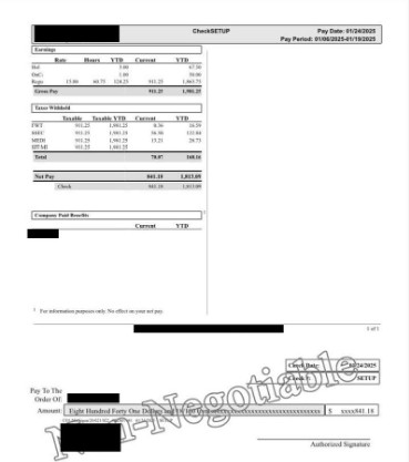 Paystub Sample